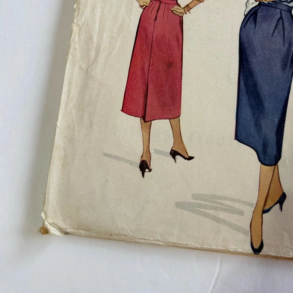 McCalls Vintage 1950's Pattern #9516 Women's One‎ Piece Skirt Waist 30